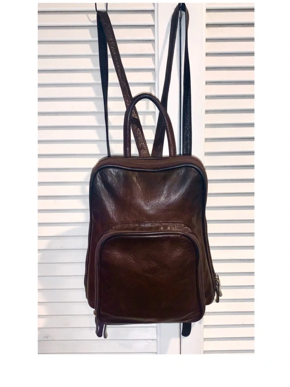 Osgoode Marley Small Genuine Leather bag Brown 9 1/2” X 11”